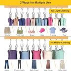 Legging Organizer for Closet, Pants Hangers with Clips | Holds 20 Leggings, Jeans, Hats, Shorts, Socks, 360° Rotating Space Saving Hanging Clothes Organizer and Storage 2Pcs - Image 5