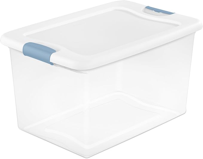 Sterilite Latching Box with Lids for Home and Office, 64 Quart, 4-Pack | Heavy-Duty and Stackable Plastic Containers with Latches for Closet, Cabinet, Bedroom, Bathroom and Dorm Room Organization - Image 9