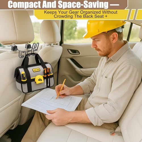 Hard Hat Holder for Truck Car Helmet Organizer, Triple Hooks, Black, 1 Pcs - Image 6