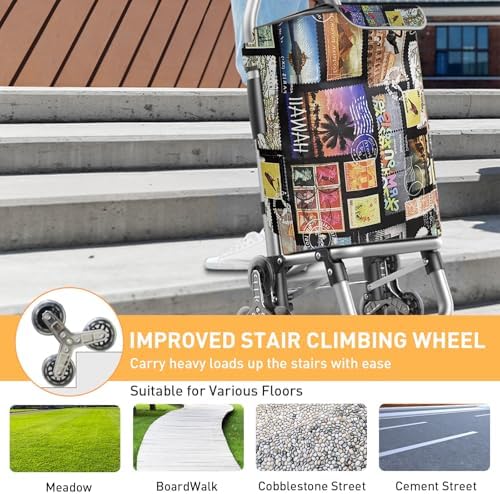 Heavy Duty 3 in 1 Shopping Cart, Foldable Hand Truck with 6 Wheels - Image 5