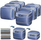 DIMJ Compression Storage Bags 6 Pack - Blanket Storage Bags with Window Zipper, Ultra Space Saving Self Compression Organizer for Puffer Jacket, Bedding, Lightweight Comforter Duvet, Sweater, Sheet by DiMJ
