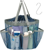 Mesh Shower Caddy Portable with Drawstring - 2-Handle Shower Bag for Dorm by F-color
