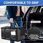 CONGREGATE 8-Pack packing bags for moving with Zippers and Handles, Heavy Duty Storage Handbags for Space Saving, Made of PE, 97 Liters/25.6 Gallons (28.7 Inch x 13.7 Inch x 15 Inch) - Image 3