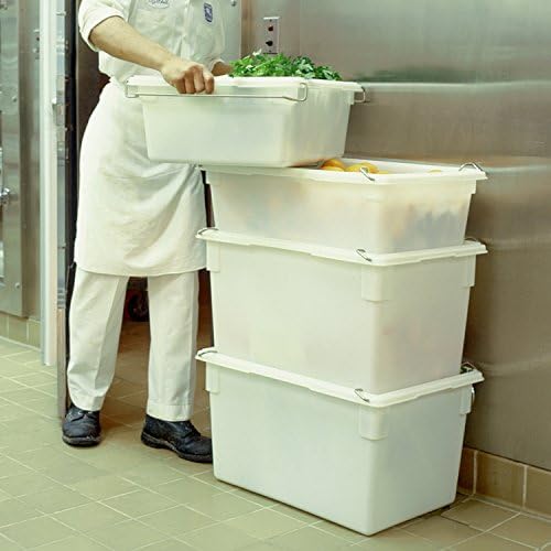 Rubbermaid Commercial Products Food Storage Box/Tote for Restaurant/Kitchen/Cafeteria, 12.5 Gallon, White - Image 2