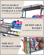 Mythinglogic Rolling Sports Equipment Organizer for Garage Gear and Toys - Image 3