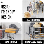 LEVERLOC Shower Caddy Suction Cup, Heavy Duty Bathroom Organizer, Grey - Image 4