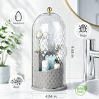 Toothbrush Holder with Cover for Bathroom Countertop, Organizer, Gray - Image 2