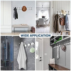 TICONN Wall Mounted Coat Rack, Five Heavy Duty Tri Hooks All Metal Construction for Jacket Coat Hat in Mudroom Entryway (Chrome, 2-Pack) - Image 6