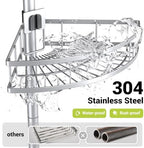 Aitatty Floor Standing Corner Shower Caddy - Rustproof Shower Stand Shelves - Image 2