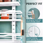 Eastherry Over The Door Pantry Organizer，6-Tier Over The Door Organizer with Adjustable Basket，Metal Hanging Pantry Organizers and Storage for Kitchen, Back of Door Seasoning Rack (White) - Image 5