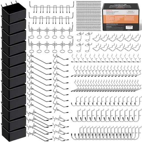 INCLY 278PCS Pegboard Accessories Organizer Kit with Peg Borad Hooks & Bins by INCLY