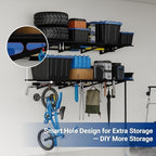 FLEXIMOUNTS 2-Pack 2x4ft 24-inch-by-48-inch Wall Shelf Garage Storage Rack Wall Mounted Floating Shelves, Black, Classic Series - Image 6