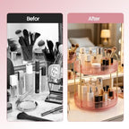 Rotating Makeup Organizer Countertop, Bathroom Lazy Susan Tray Stand - Image 5
