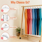 30 Pack Pants Hangers with Clip，Legging Organizer and Jean & Shorts Hangers - Image 3