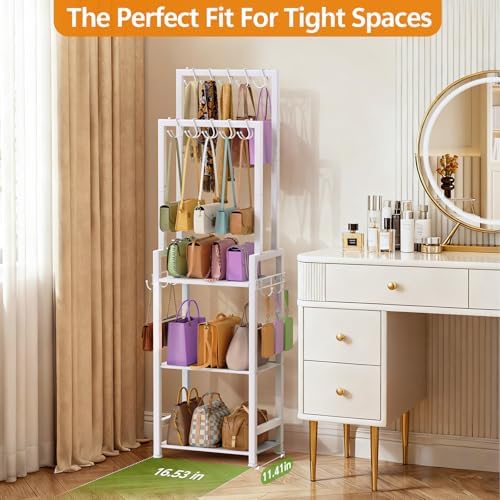 Tall Purse Organizer for Closet,Narrow & High-Capacity Handbag Organizer - Image 3