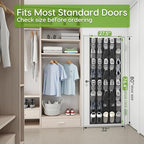 Over the Door Shoe Organizer with 40 Large Breathable Mesh Pockets, Space Saving Shoe Holder, Hanging Shoe Rack for Entryway Bedroom Closet Storage (Black, 80 Pockets) - Image 4