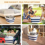 OOAMBB 43L(11.5Gallon) Collapsible Laundry Basket Plastic (Blue, 1 Pack) - Image 5