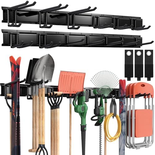 LBT 99" Garage Tool Organizer Wall Mount - 1000lbs Garden Tool Organizer by LBT