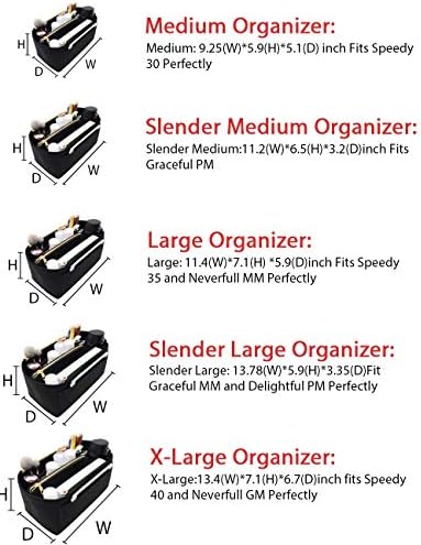 LEXSION Felt Purse Organizer Insert, Tote Bag Shaper Dividers with 5 Sizes - Image 2