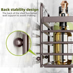 Yougai Shower Organizer with Soap Holder and Hooks, (Brown) - Image 5