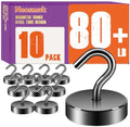 Neosmuk Magnetic Hooks Steel Tube Design for Cruise,80lb+ Gunmetal,10 Pack by Neosmuk