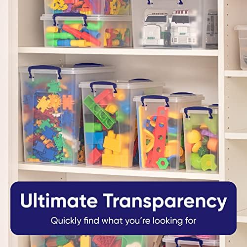 Superio 14.7 Quart Clear Plastic Storage Boxes with Lids, Stackable Organizer Containers, BPA-Free Storage Bins for Home, Office, School & Dorm, 4 Pack - Image 6