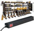 53" Power Tool Organizer Wall Mount with Power Strip, 4 Layers by DIOOSN