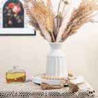Wood Lazy Susan Turntable Kitchen Decor Round Table Tray, 10" White - Image 7