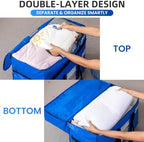 TAILI 2 Tier Moving Bags,4 Blue Silver Storage Bags with Visible Window - Image 5