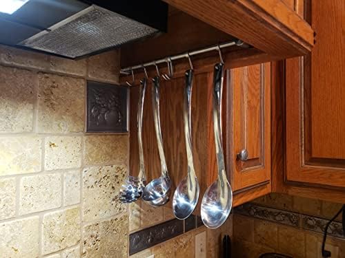 Audmore Kitchen Utensil Rack 2PCS, 15.6” Pot & Pan Hanging Rack Wall Mount - Image 5