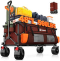 Originsure 300L Collapsible Beach Wagon Cart with Big Wheels, 560lbs, Red by Unknown
