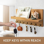Rebee Vision Key Holder Wall Mount with 7 Key Hooks for Entryway, Yellow - Image 2