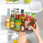 LAMU Lazy Susan Organizer 14.56''x11'' for Refrigerator Organizers and Storage Fridge Organization, Turntable Condiment Organizer for Kitchen, Table Top, Cabinet, Pantry, Countertop, 1 Pack by YourHome-OrganizationHelper