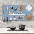 MULSAME Pegboard Combination Kit, 25.2" x 50.4" Wall Mounted Storage Set with 8 Pegboards & 40 Accessories Hanging, Peg Boards Organizer - Image 3