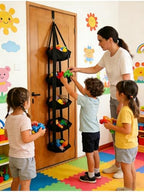 5-Tier Hanging Organizer with Hook | 60-Inch Over The Door & Wall Storage | 5 Deep Pockets for Sports Gear, Shoes, Toys, Books | Space Saver for Bedroom, Closet, Dorm, Entryway (4, Black) - Image 2