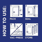 Hefty Shrink-Pak - 4 Large Vacuum Storage Bags for Clothes, Pillows, Towels, or Blankets - Space Saver Vacuum Sealer Bags Ideal Under Bed Storage Solutions - Image 6