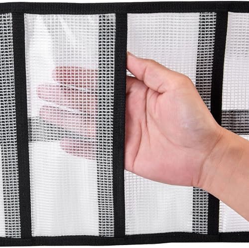 Small Roll Up Storage Bag, 6 Pockets Roll Up Tool Kit, Suitable for Mechanics, Kitchen Storage, Art Sketching, Travelling, Potter's Tools, Office Objects, Transparent and Visible, Space-Saving 4 Pack - Image 3