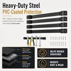 12" Magnetic Tool Holder, 10 Pack PVC-Coated Heavy Duty for Garage - Image 3