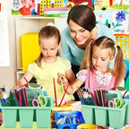 WILLBOND 12 Pcs Classroom Storage Caddies Stackable Utility Caddy, Green - Image 4