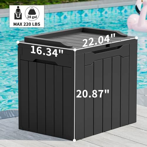 Greesum 31 Gallon Outdoor Storage Box, Black - Image 6