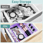 25 PCS Plastic Drawer Organizer Set, Makeup Organizers and Storage Bins - Image 4