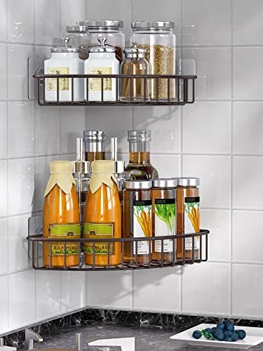 SMARTAKE 2-Pack Corner Shower Caddy, SUS304 Stainless Steel, Bronze - Image 5