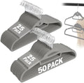 Velvet Hangers 50 Pack, S-Shaped and Stackable Felt Hanger(Gray) by UEAKPIC