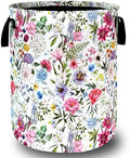 Cute Floral Laundry Basket Oxford Cloth Foldable Hamper 18.9x16.5Inch by SELIONLIKN