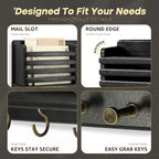 Rebee Vision Key Holder Wall Mount with 8 Key Hooks for Rome Decor, Black - Image 6