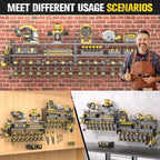 2 Pack Power Tool Organizer Wall Mount, 3-Layer,18 Drill Holders - Image 4