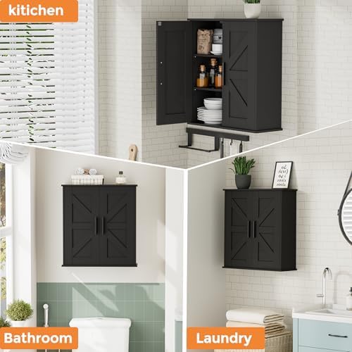 Homleke Bathroom Wall Cabinet, Medicine Cabinet with Adjustable Shelves - Image 6