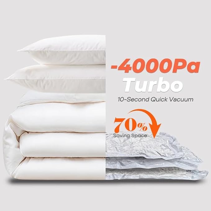 Vacbird Travel Vacuum Storage Bags, 8 Pack 29" Vacuum Seal Bags with Rechargeable Cordless Pump Compression Packing for Clothing Clothes Suitcase Luggage - Image 8