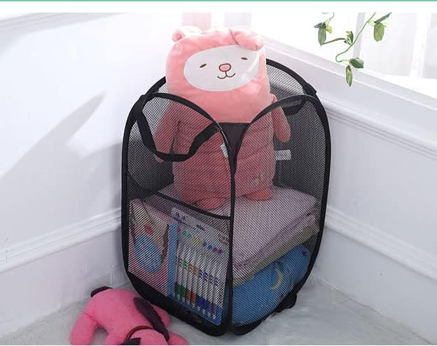2 Laundry Baskets, pop-up Laundry Baskets, Foldable mesh Laundry Baskets (Each with 2 Reinforced Handles)…, Blue - Image 6