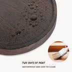 Wood Lazy Susan Turntable Kitchen Decor Round Table Tray, 10" Dark Brown - Image 5